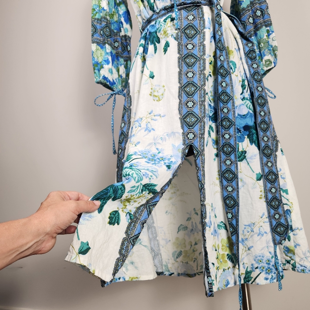 Floral Blue Midi Dress - Picture 7 of 14